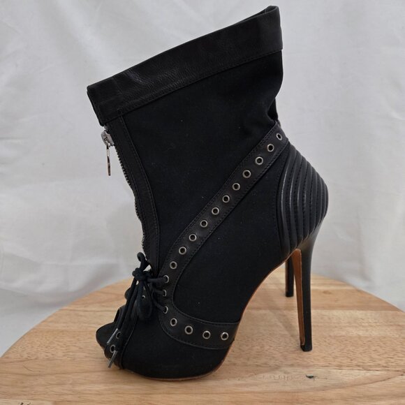 Alexander McQueen peep toe stiletto booties - Picture 6 of 16